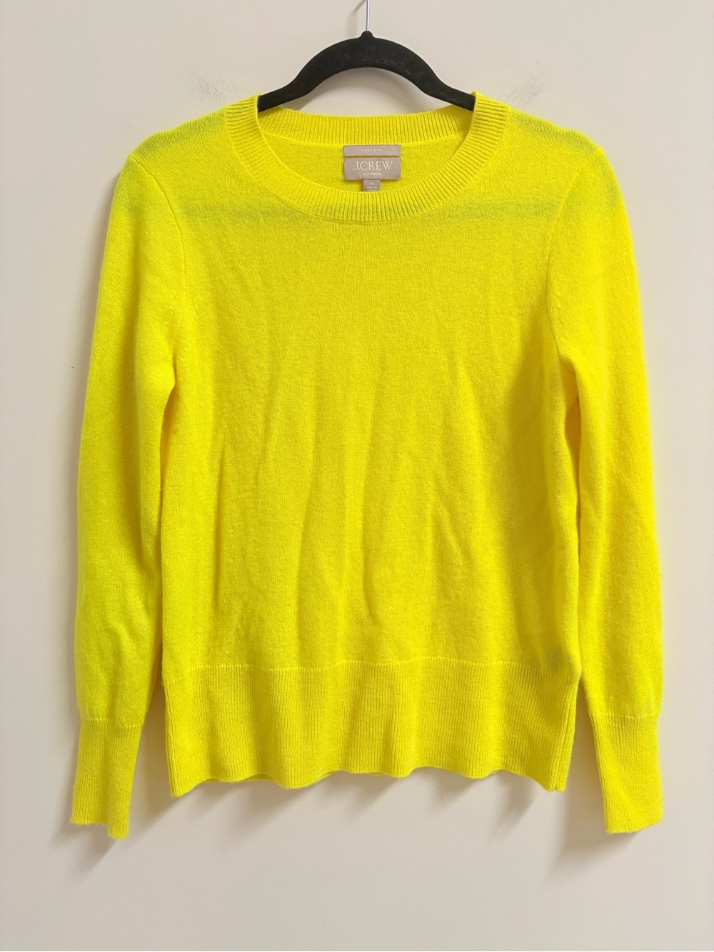 J. Crew Yellow Cashmere Sweater Size XS